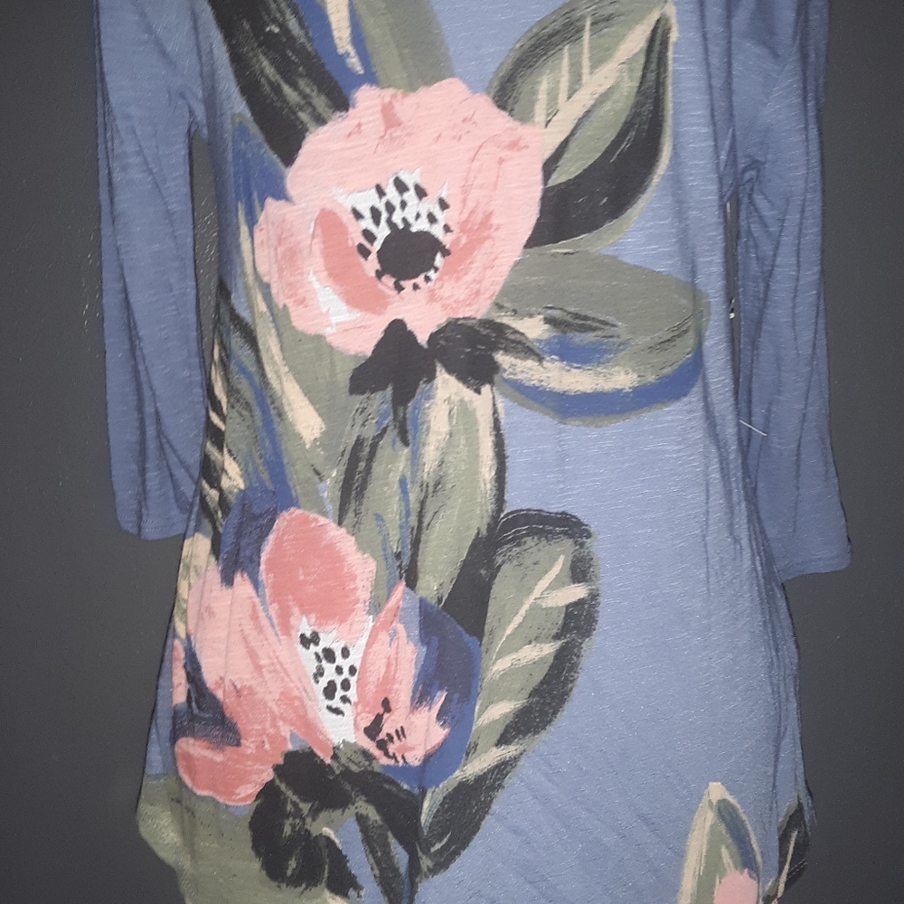 LUCKY BRAND FLORAL TUNIC - Picture 5 of 10